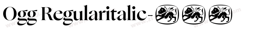 Ogg Regularitalic字体转换